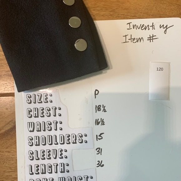 Talbots Black Wool Blend Button Front Utility Coat Women's Size 10 Petite - Picture 13 of 13